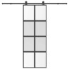 Porte coulissante kit de quincaillerie trempé verre aluminium 