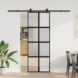 Porte coulissante kit de quincaillerie trempé verre aluminium 