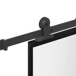 Porte coulissante kit de quincaillerie trempé verre aluminium 