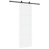 Porte coulissante avec quincaillerie blanche 78x232 cm en bois massif de pin 