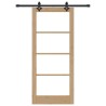 Set de Porte Coulissante avec Quincaillerie 86x198,5 cm Bois Massif Pin 