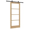 Set de Porte Coulissante avec Quincaillerie 86x198,5 cm Bois Massif Pin 