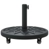 Base de parasol avec roues pour poteaux Ø38-48 mm, 13 kg, ronde 