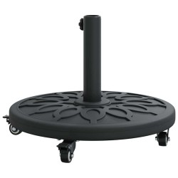 Base de parasol avec roues pour poteaux Ø38-48 mm, 13 kg, ronde 