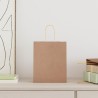 Sacs en papier 50 pcs avec poignées marron 18x8x22 cm 