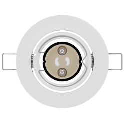 Spots Encastrés 6 pcs Ronds GU10 Blanc Ø90 mm Acier 