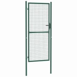 Portail de clôture acier 100x200 cm vert 