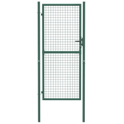 Portail de clôture acier 100x200 cm vert 