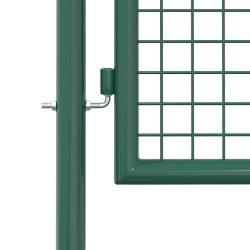 Portail de clôture acier 100x200 cm vert 