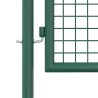 Portail de clôture acier 100x200 cm vert 