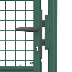 Portail de clôture acier 100x200 cm vert 