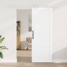 Porte coulissante avec ensemble de matériel blanc 78x211 cm en bois massif de pin 
