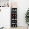 Armoire à chaussures Gris béton 27,5x27x102cm Bois d'ingénierie 