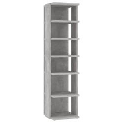 Armoire à chaussures Gris béton 27,5x27x102cm Bois d'ingénierie 