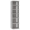 Armoire à chaussures Gris béton 27,5x27x102cm Bois d'ingénierie 