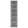Armoire à chaussures Gris béton 27,5x27x102cm Bois d'ingénierie 