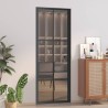 Porte intérieure 76x201,5 cm Noir Verre ESG et aluminium 