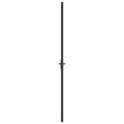 Porte intérieure 76x201,5 cm Noir Verre ESG et aluminium 