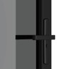 Porte intérieure 76x201,5 cm Noir Verre ESG et aluminium 