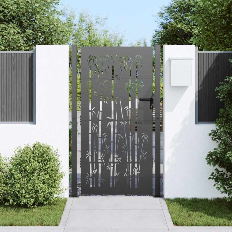 Porte de Jardin Autre Noir 105 x 175 cm Acier peint par poudre 