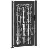 Porte de Jardin Autre Noir 105 x 175 cm Acier peint par poudre 