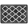 Tapis lavable noir et blanc 160x230 cm antidérapant 