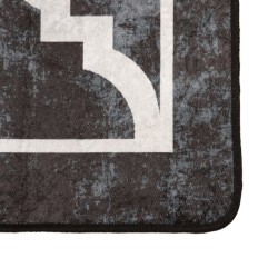 Tapis lavable noir et blanc 160x230 cm antidérapant 