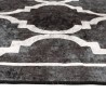 Tapis lavable noir et blanc 160x230 cm antidérapant 