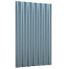 Panneaux de toit 12 pcs Acier enduit de poudre Gris 60x36 cm 