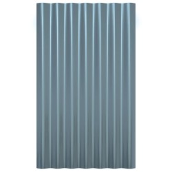 Panneaux de toit 12 pcs Acier enduit de poudre Gris 60x36 cm 
