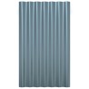 Panneaux de toit 12 pcs Acier enduit de poudre Gris 60x36 cm 