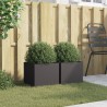 Jardinières 2 pcs noir 32x30x29 cm acier 