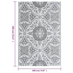Tapis d'extérieur ARAKIL Gris clair 190x290 cm PP 