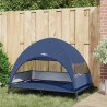 Lit pour chien surélevé avec toit amovible bleu marine XL Acier 