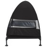 Lit surélevé pour chien avec toit amovible Noir XL Acier 