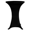 Housses élastiques de table Ø 70 cm Noir 4 pcs 