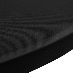 Housses élastiques de table Ø 70 cm Noir 4 pcs 
