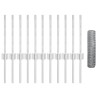 Poteaux de clôture 11 pcs U-Channel 40 cm en acier galvanisé 