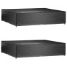 Housses de salon de jardin 2 pcs 16 œillets 240x240x55 cm carré 