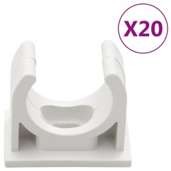 Goulottes de câble avec pinces Ø20 mm 10 m PVC 