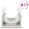 Goulottes de câble avec pinces Ø20 mm 10 m PVC 