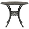 Table de jardin bronze Ø90x75 cm aluminium coulé 
