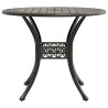 Table de jardin bronze Ø90x75 cm aluminium coulé 