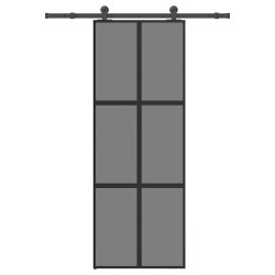 Porte coulissante kit de quincaillerie trempé verre aluminium 