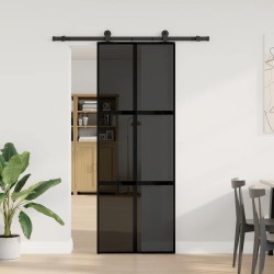 Porte coulissante kit de quincaillerie trempé verre aluminium 