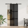 Porte coulissante kit de quincaillerie trempé verre aluminium 