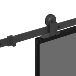 Porte coulissante kit de quincaillerie trempé verre aluminium 