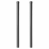 Poteaux de clôture 2 pcs Gris 90 cm Acier peint par poudre 