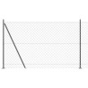 Jeu de Poteaux de Clôture Argent 25 x 1.5 m Acier galvanisé 