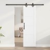 Porte coulissante avec quincaillerie blanche 61x198,5 cm en pin massif 